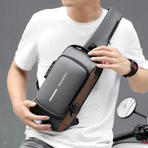 Bolso Cruzado Antirrobo USB
